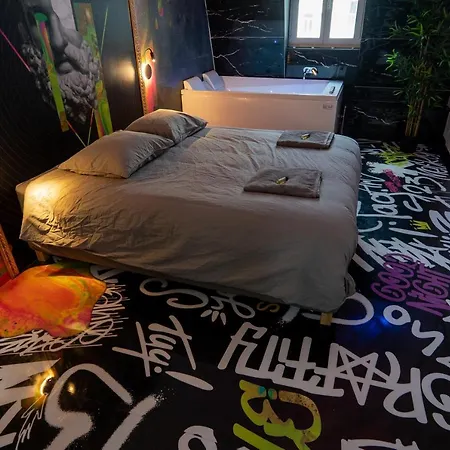 Apartamento Capsule Art Déco - Jacuzzi - Netflix - Cinéma - Arcade De Jeux&nintendo Switch - 2 - Filet Suspendu Valenciennes